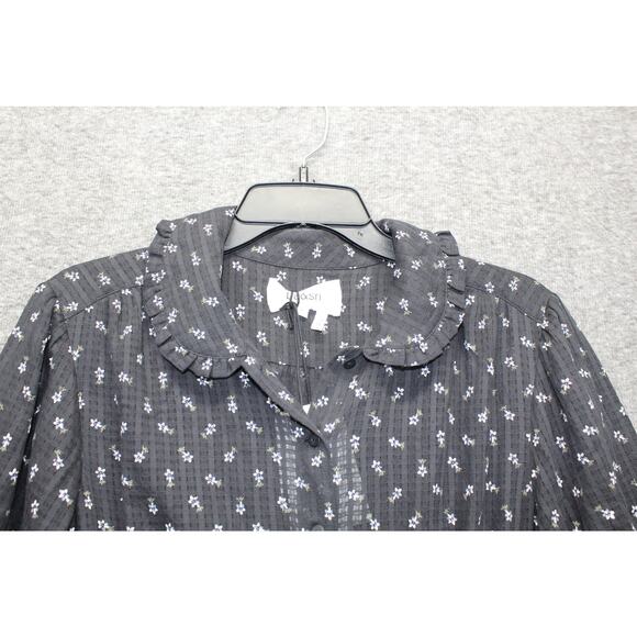 BA&SH Eddy Floral Midi Dress - Carbone Size Large - Picture 4 of 9